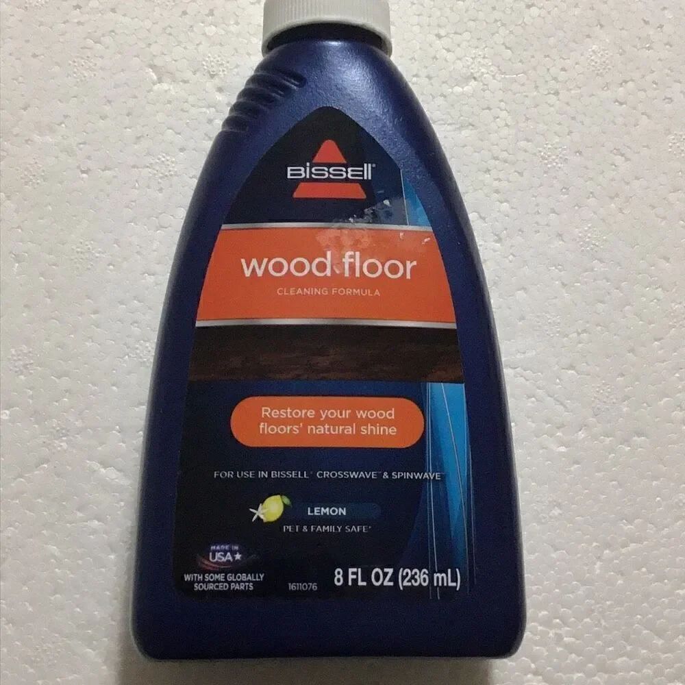 Bissel wood floor cleaner, 8 ounce bottle